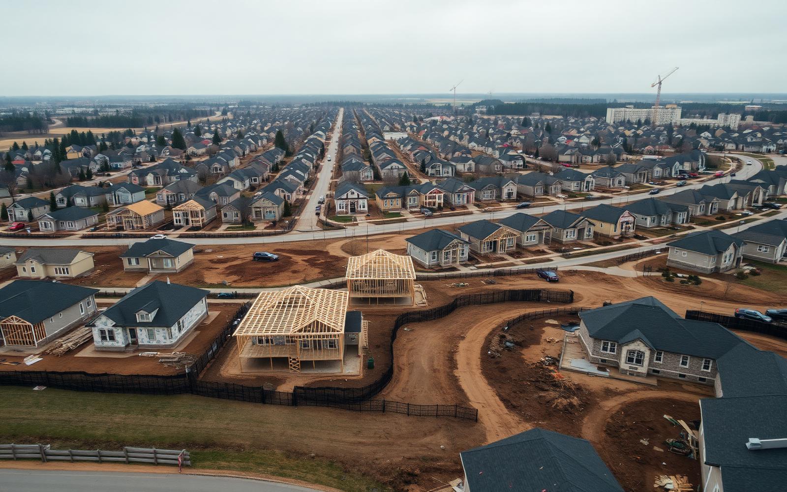 Residential subdivision under construction